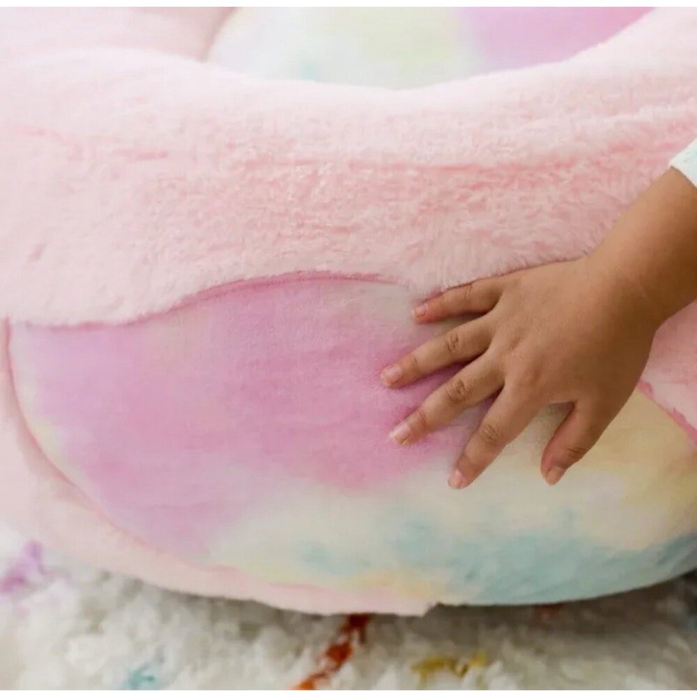Your Zone Kids, Pink Soft Plush Unicorn Large Bean Bag Chair, Girls Kids 2.25 ft - Picture 2 of 11
